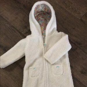 carters white sherpa snowsuit
